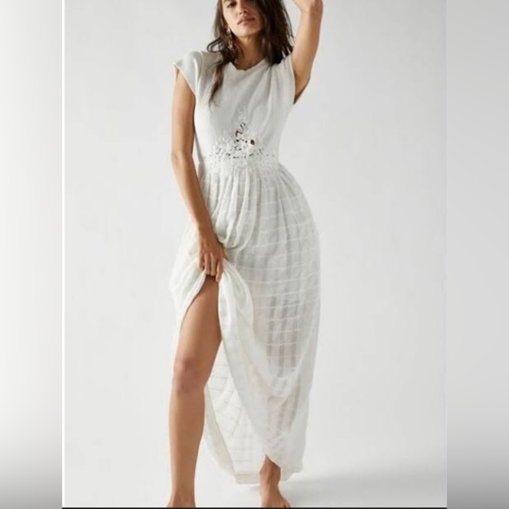 NWT Free People serenity maxi dress in white size XL